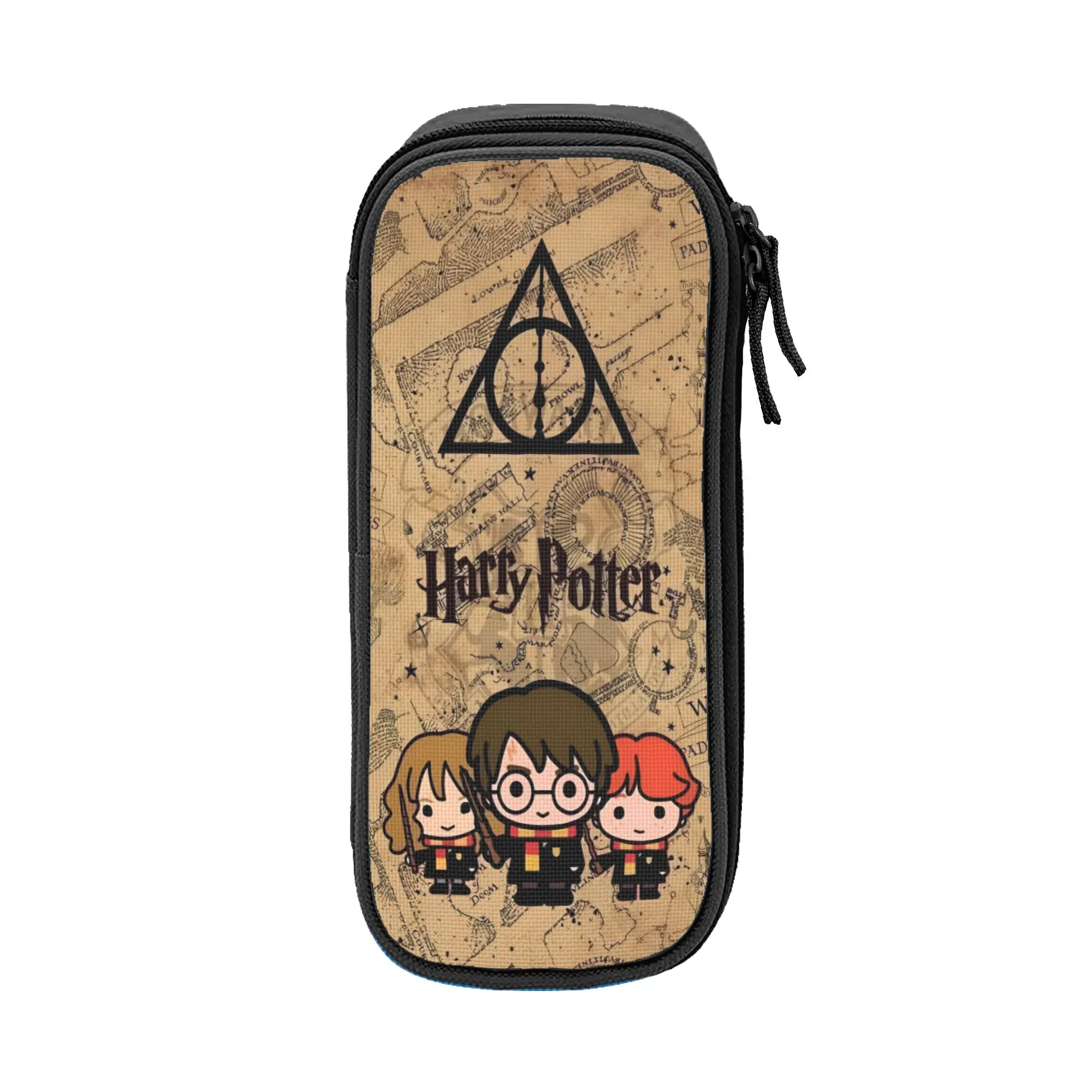 

H-HP-P Harrys Potters Pencil Case Double Layer Large-capacity School Accessories Pen Case Birthday Gift