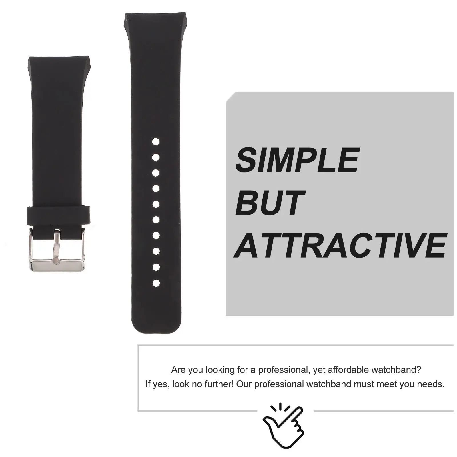 Silicone Watchband Creative Durable Lightweight Strap Perfect for Smartwatch Stylish Sporty Wristband Sturdy Watch Strap