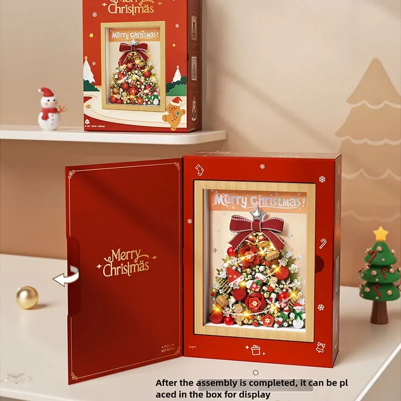 loz DIY 3D Block Frame: Build Your Own Christmas Tree