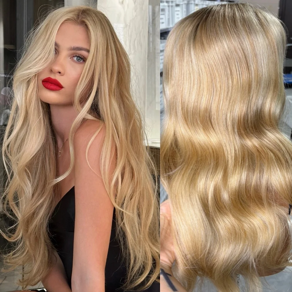 

Millionaire Queen 100% настоящие человеческие волосы Парики Кремовый блондин 13x6 Парик шнурка 180% объемная волна человеческие волосы Бесклеевые парики Готовые к ношению