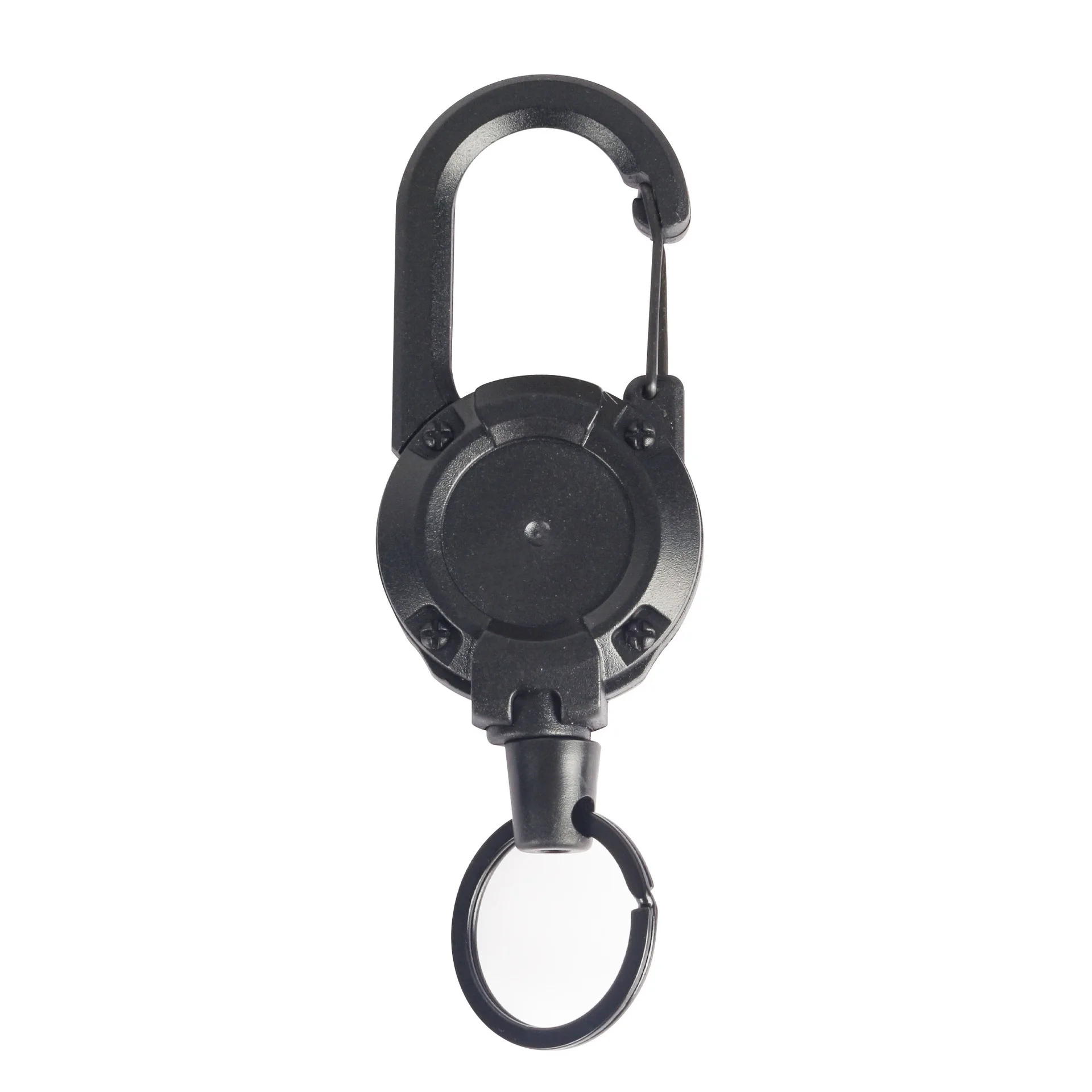 Heavy Duty Retractable Keychain Anti-Lost Carabiner 60cm Steel Wire Key Holder for Outdoor Backpack Camping Keys ID Card