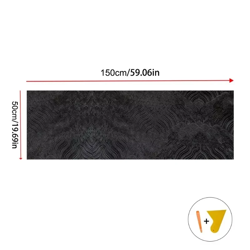 1 قطعة العالمي AB عمود Backi ملصقات النسيج ذاتية اللصق ملصقات السيارات الداخلية عالية الجودة الديباج الساتان التطريز ملصقات