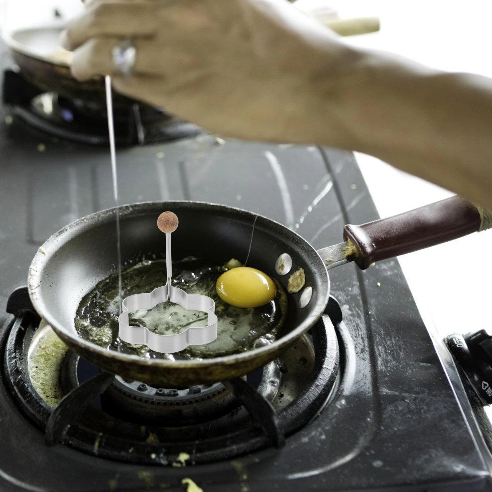 

Rings Reusable Fried Eggs Kitchen Gadgets Long H Nonstick Egg Ring For Frying Stainless Steel Egg Cooking Mold Breakfast Tool