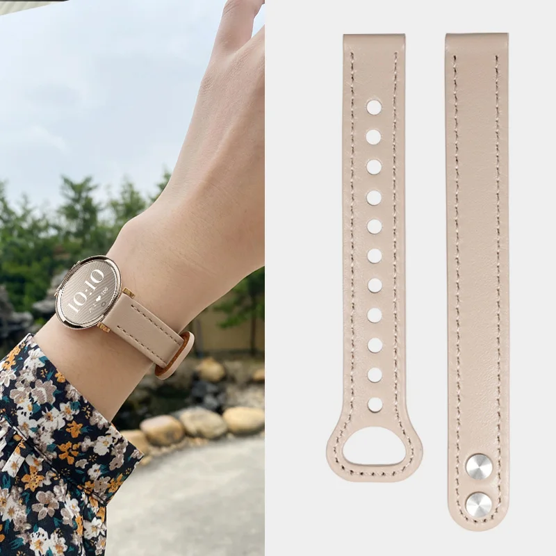 novo-garmin-relogio-lirio-2-feminino-14mm-pulseira-de-couro-genuino-lily2-senhora-moda-substituicao-corrente-ins-pulseira