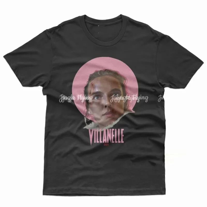 Camiseta com pôster Eve Villanelle Camisa rosa unissex masculina ou feminina