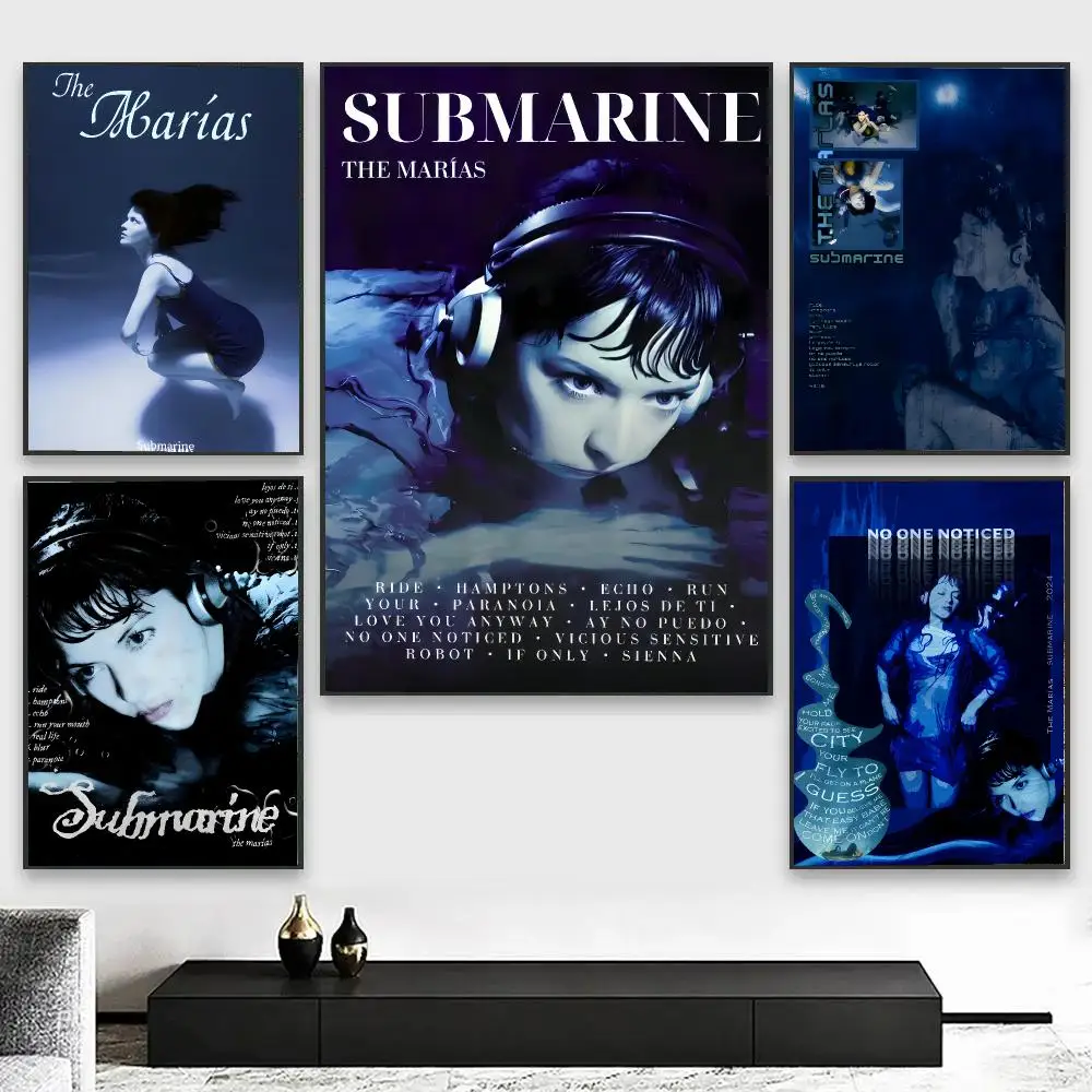 The band THE M-MARIAS SUBMARINE Painting Calligraphy Canvas Art Styles, Wall Art Decor, Living Room Decor