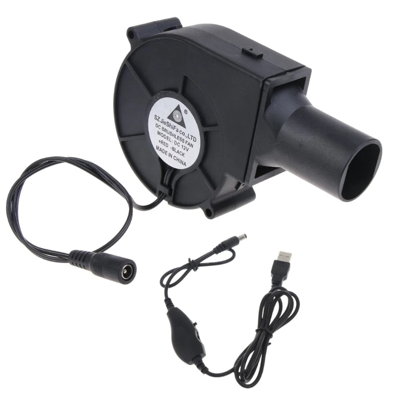 

BBQ Fan Blower 4300RPM 5V 2A Adjustable Speed USB Powered Fan for Cooking BBQ Dropship