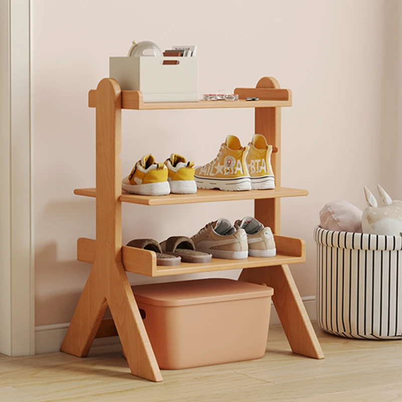 

Children's Solid Wood Storage Rack Picture Book Rack Multi-Functional Baby Toy Multi-Layer Bookshelf Combination Storage Rack 1