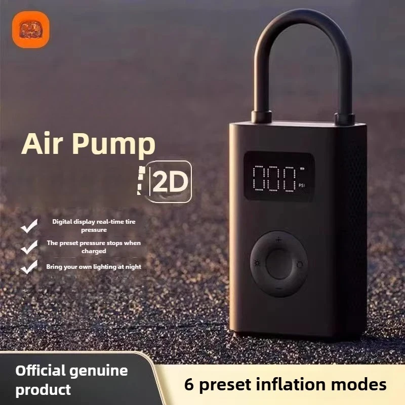 

Портативный электрический компрессор Mijia Air Pump 2 / 2D с датчиком давления в шинах, Mi Inflatable Treasure 2 для автомобиля, велосипеда, мяча