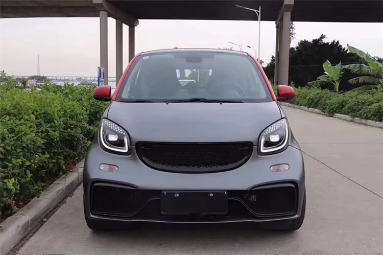 Runde New High Quality Smart Fortwo Carbon Fiber Large Body Kit Front Rear Bumper Side Skirt 100% Fitment