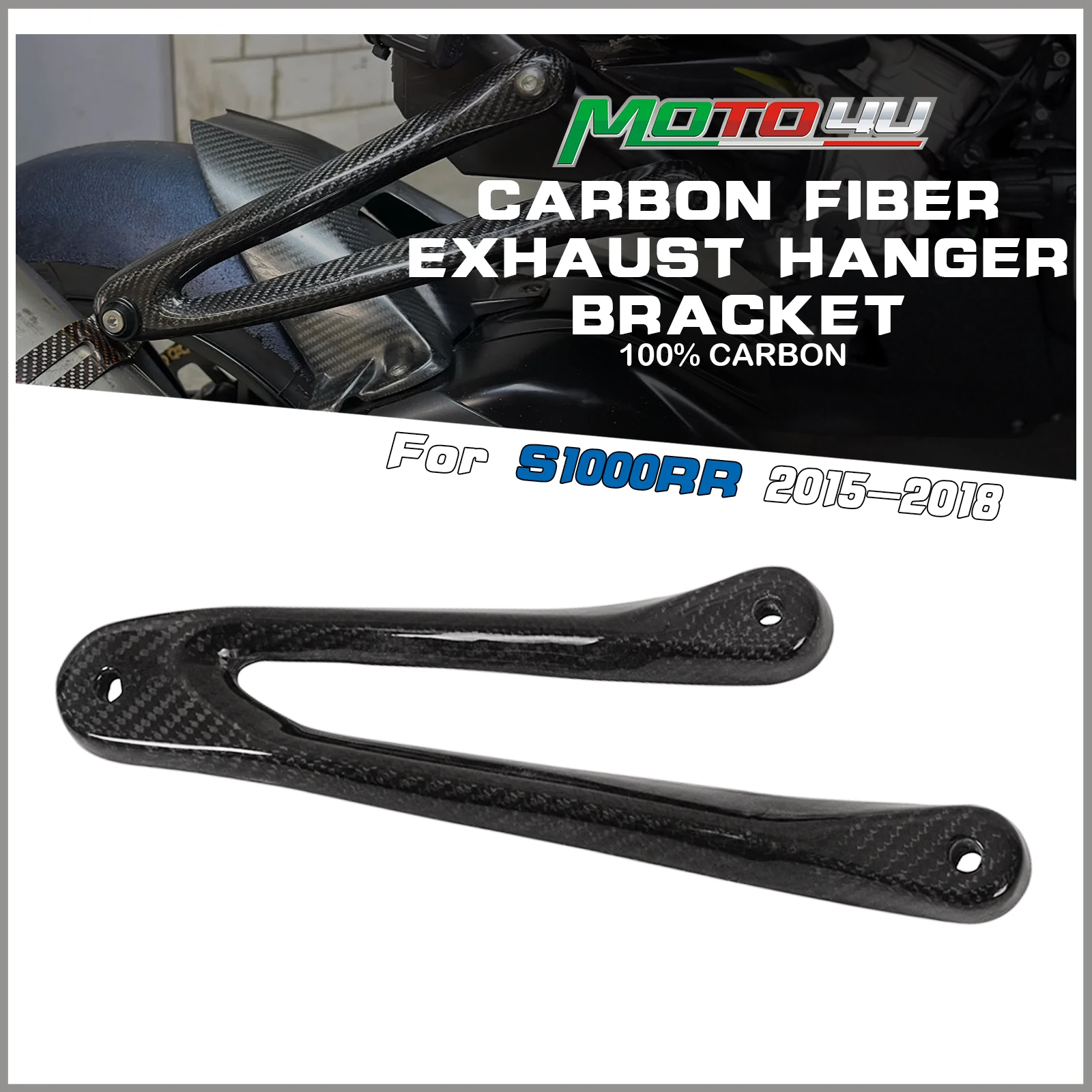 

For BMW S1000RR S1000 RR 2015 2016 2017 2018 Carbon Fiber Motorcycle Exhaust Holder Bracket Accessories Muffler Support