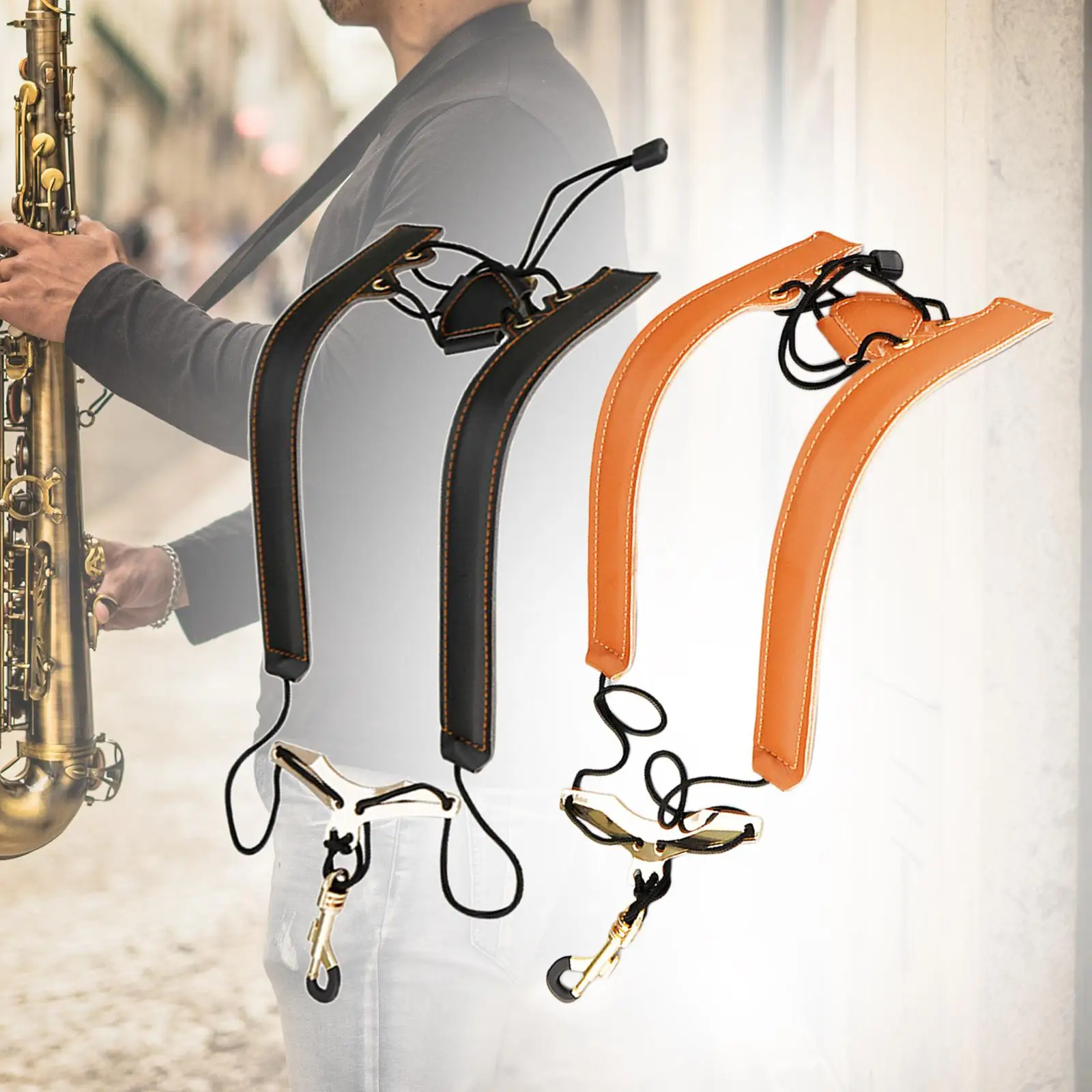 Saxophone Neck Strap Fit Adults and Kids Universal Wind Instrument Strap Sax Lanyard Neckband for Alto Soprano Baritone Tenor