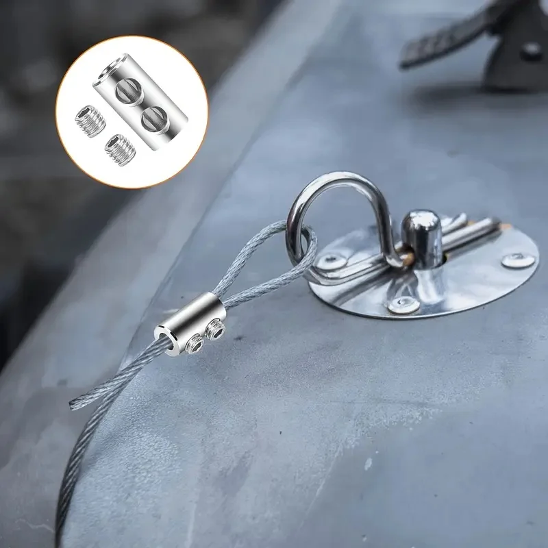 

36 шт. замки для троса из нержавеющей стали, зажимы с двойным отверстием - регулируемые | Для дома своими руками, кемпинга