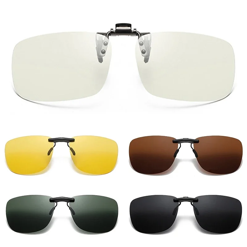 

Polarized Myopia Sunglasses Clip Fashionable Adult Fishing Goggles Men Women Sun Glasses Eyeglasses Lens Flip Up Glasses Frame