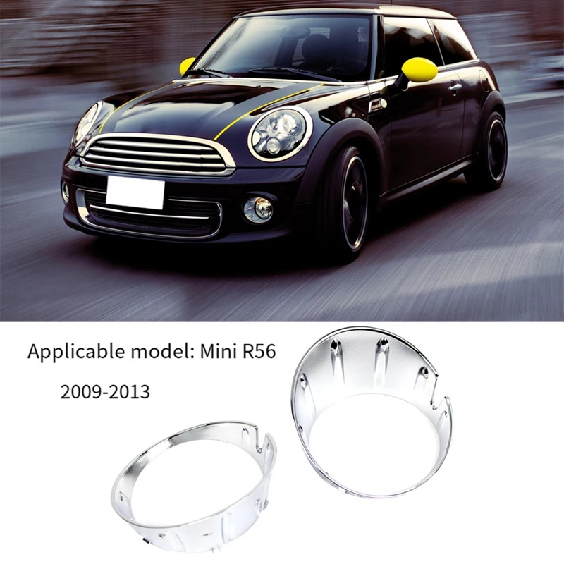 Front Chrome Bumper Fog Light Cover Fog Light Trim Ring For Mini R55 R58 R56 R57 R59 2011-2015 51117248791 51117248792