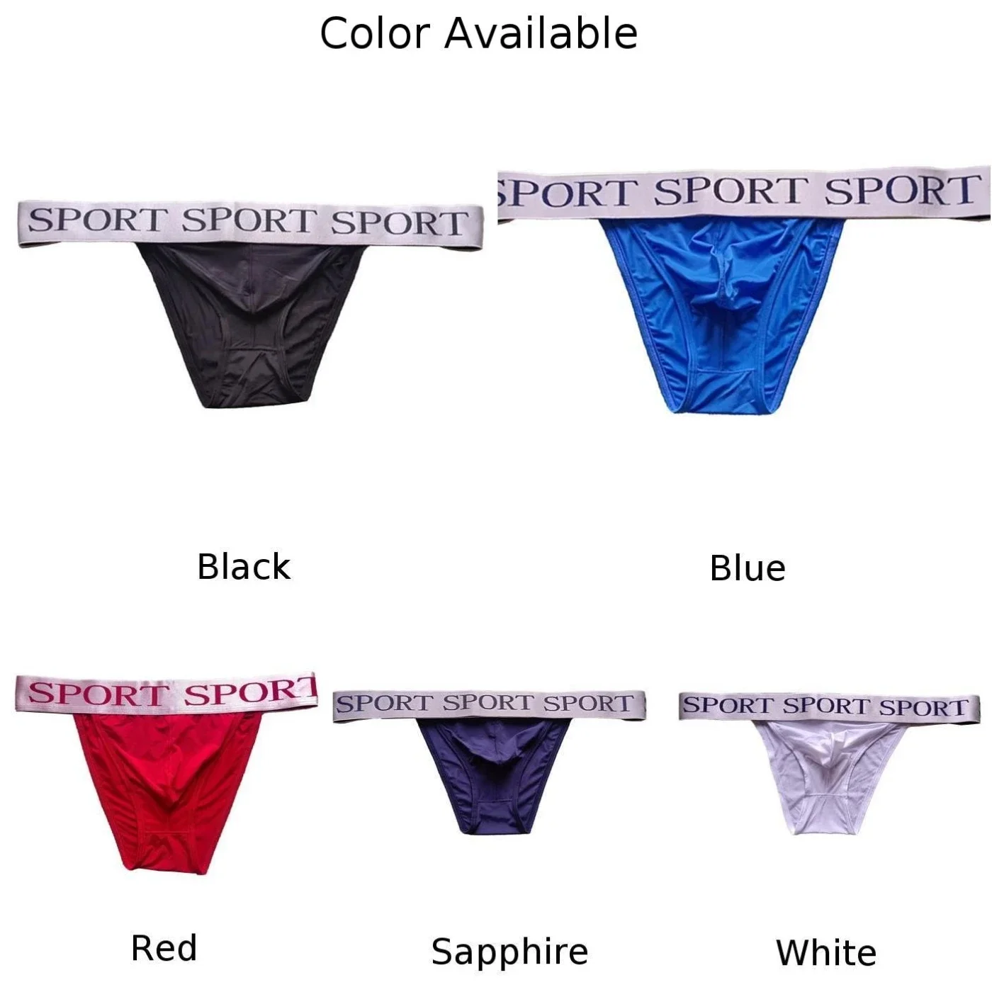 Mens Smooth Soft Briefs Sexy Low Rise Thongs Underwear Pouch Elastic Panties Thin Breath Sissy Underpants G-String Jockstrap