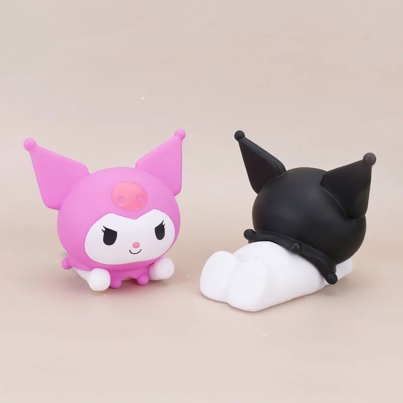 Kuromi أنيمي Kawaii سانريو الأطفال حامل هاتف لطيف الكرتون سيارة زخرفة حامل هاتف تزيين مُثبت هدايا للأطفال