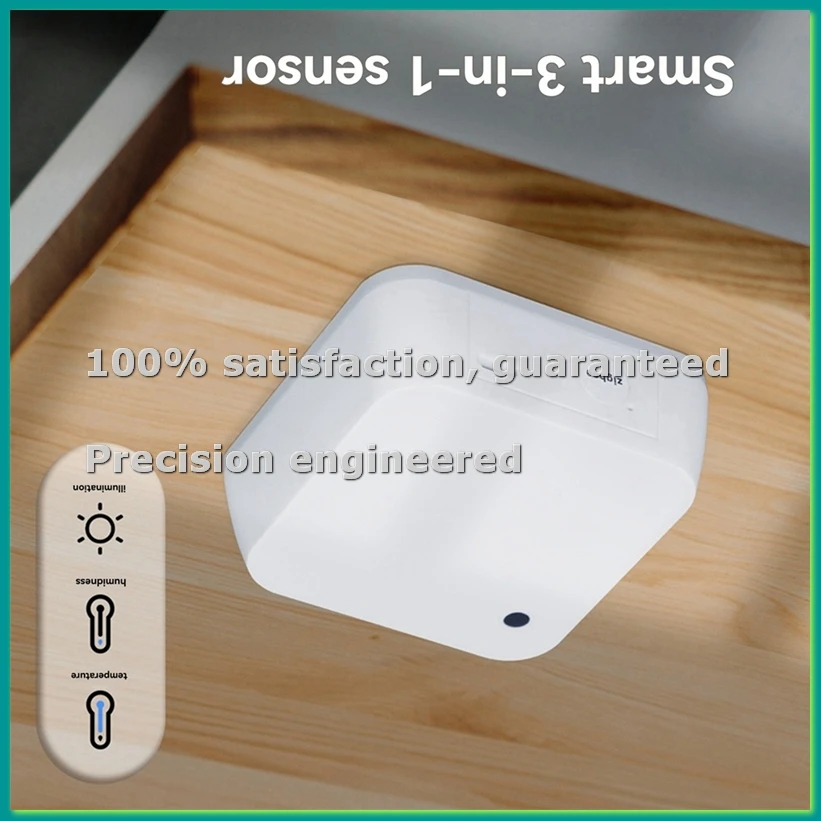 Tuya Smart Home Sensor ZigBee Temperature and Humidity Sensor App Remote Monitoring Light Sensor Detector-VVNB