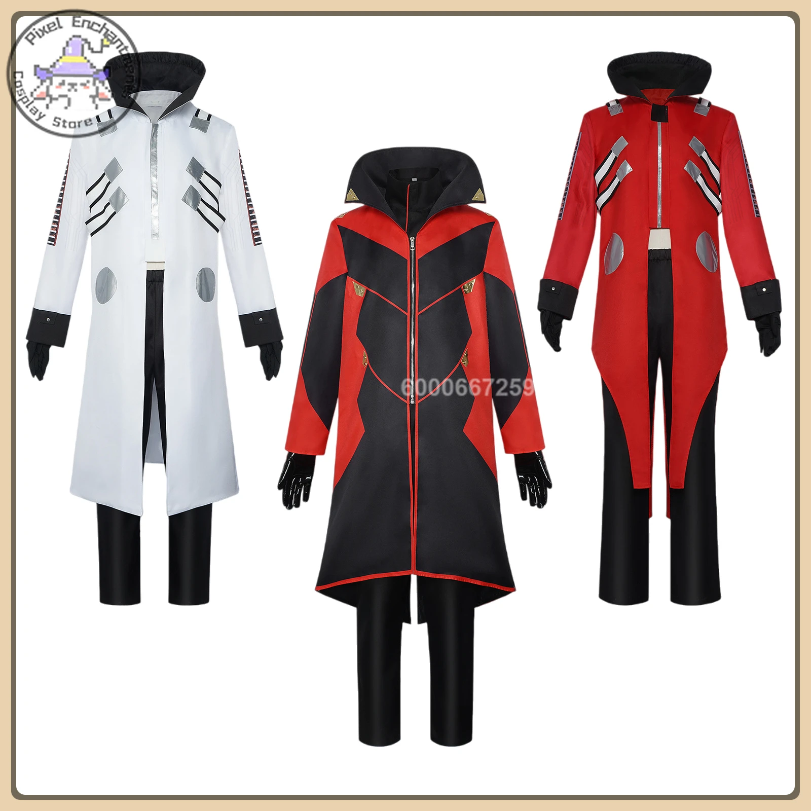 

Hot Dr. Eggman Cosplay Costume Classic Red & White Uniform Set Full Set High Quality Halloween Party Suit Anime Outfit (Adult)