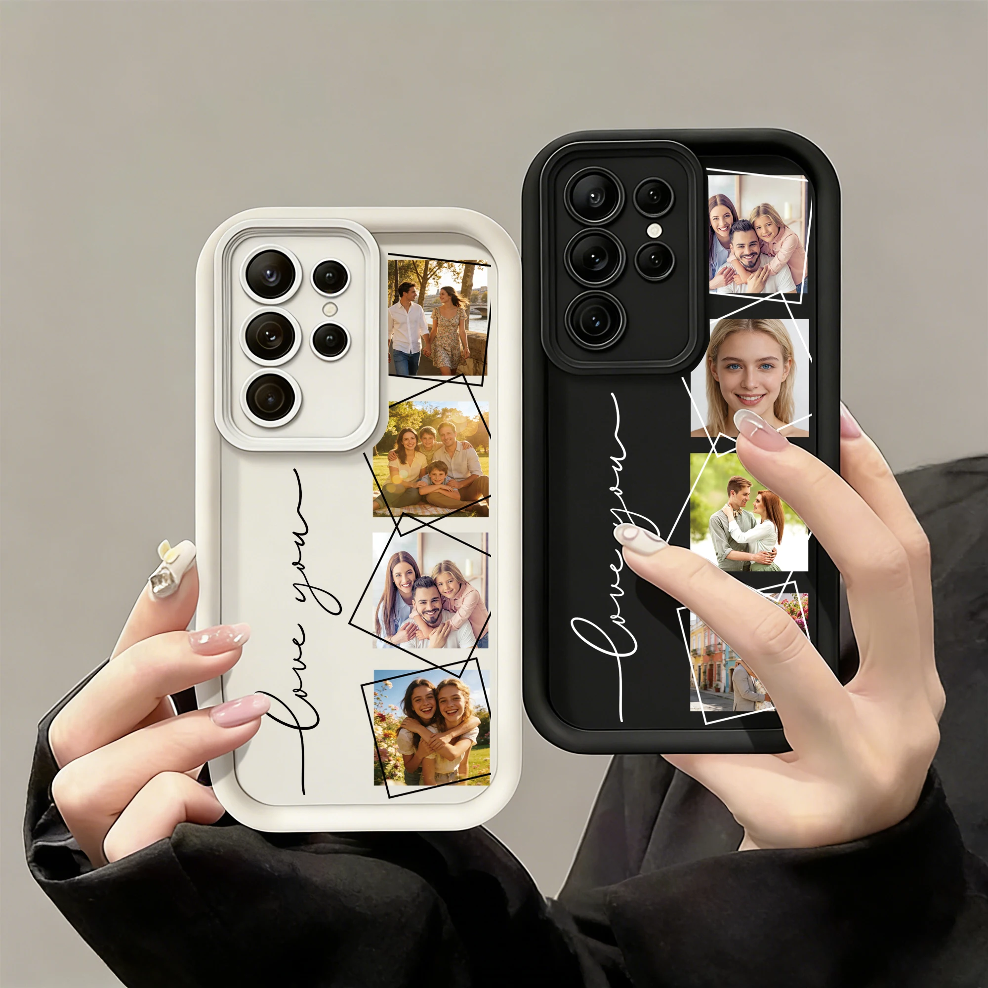 Individuelles Foto Familie Freunde Paar Bilder Weiche TPU Handyhülle für Samsung Galaxy S26 S25 S24 S23 S22 S21 S20 Ultra Plus FE A56 – Detail 2