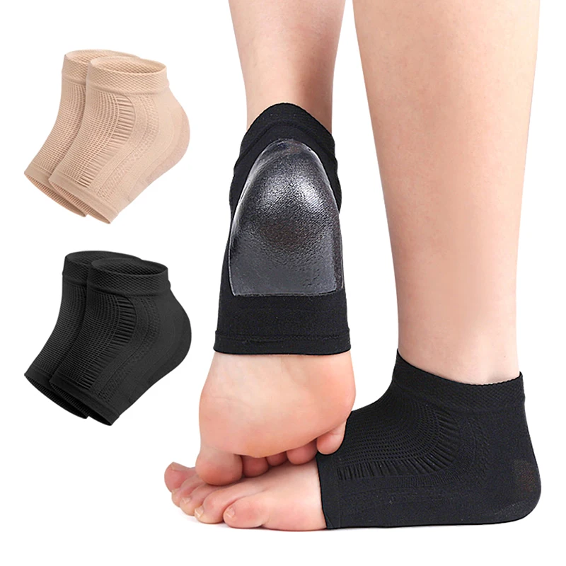 1Pair Silicone Moisturizing Gel Heel Socks Anti Cracking Liner Heel Socks Soft Elastic Foot Socks Skin Care Heel Foot Protection