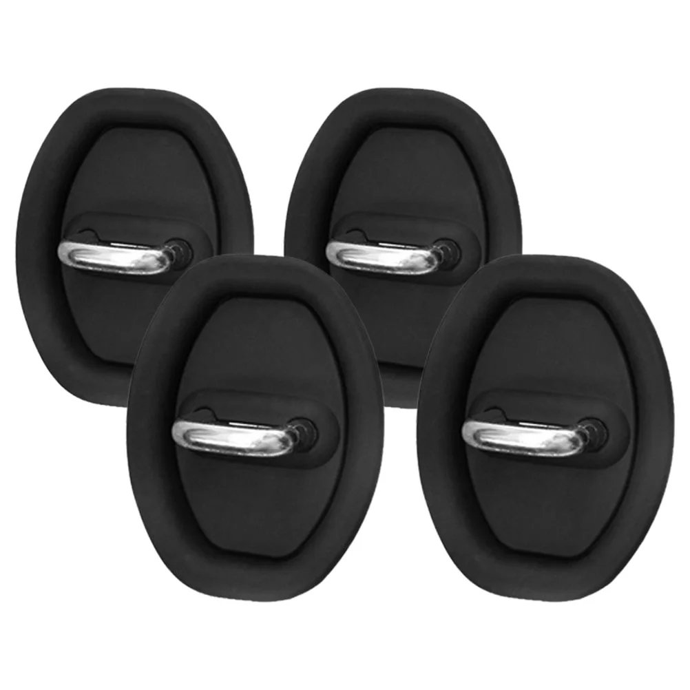 8pcs Car Door Lock Latch Shock Absorbing Silicone Pad Protector Black White 4pcs Each Universal Vehicle Doors Guard Stopper