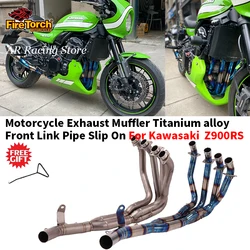 Slip on For Kawasaki Z900RS Z900 RS 2017-2020 Motorcycle Exhaust Titanium alloy Front Pipe Motorcross Escape Moto Modified