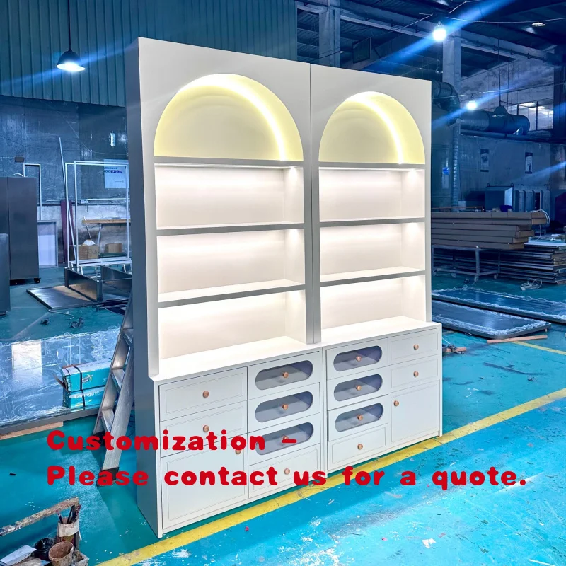custom.Nail Salon Display Cabinet Cosmetics and Skincare Products Display Cabinet  Nail Polish Storage Cabinet  Perfume Display