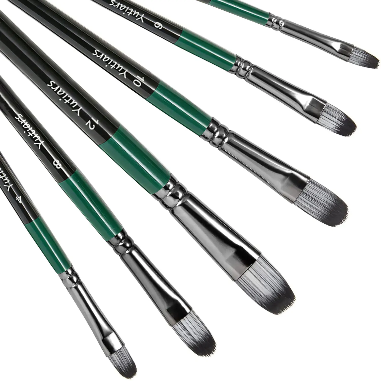 

6 Pieces Artist Paint Brush Set, for Acrylic Oil Watercolor Gouache Painting, Body Face Rock Canvas for Artists Beginners