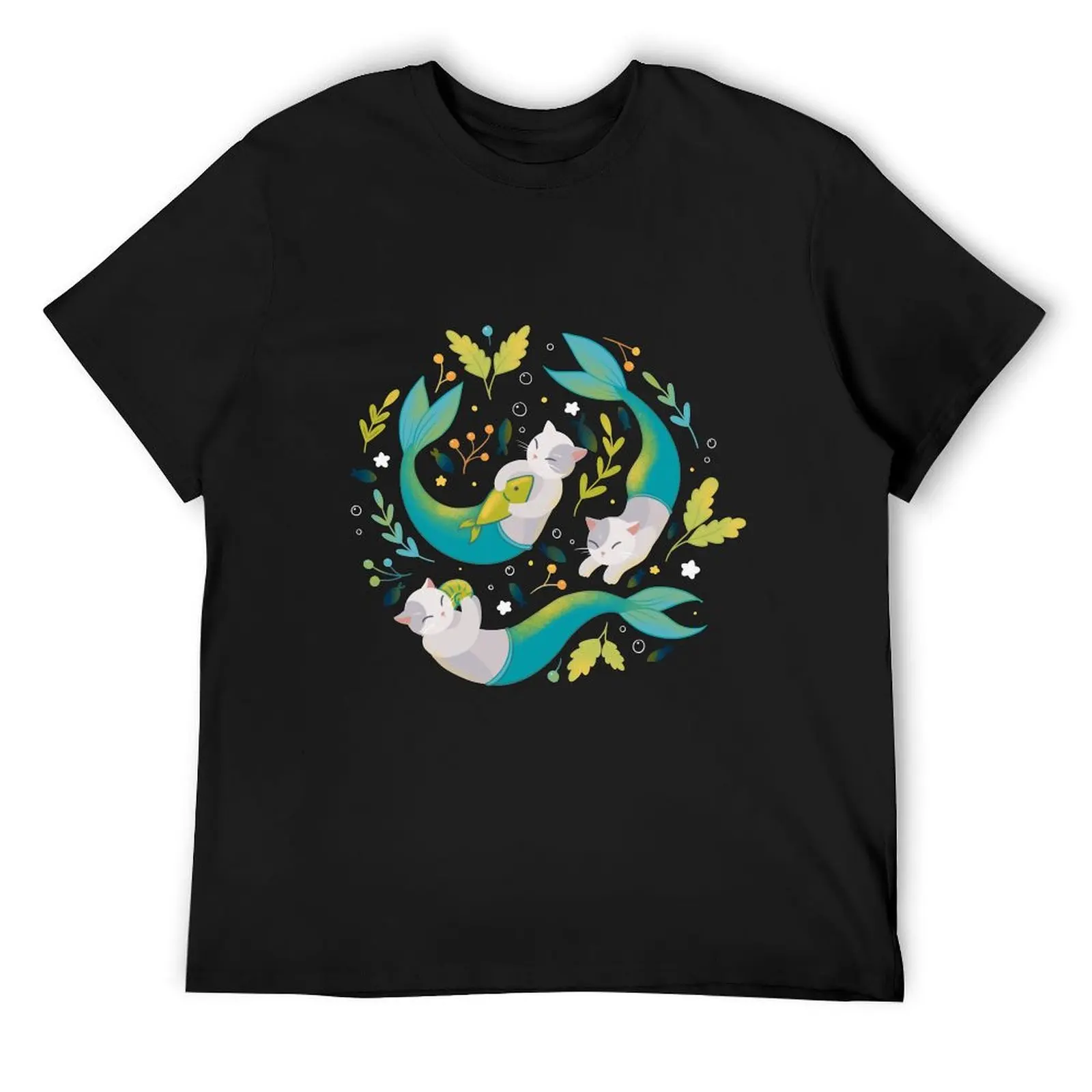 

Merkitties - pattern version T-Shirt quick-drying cotton man t-shirts essential t shirt hippie clothes sweat shirts, men