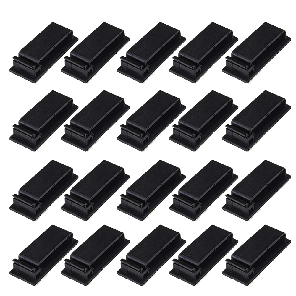 

20 PCS Self Adhesive Cable Management Clips Cord Holder Wire Organizer for TV PC Ethernet Cable Under Desk Home Office