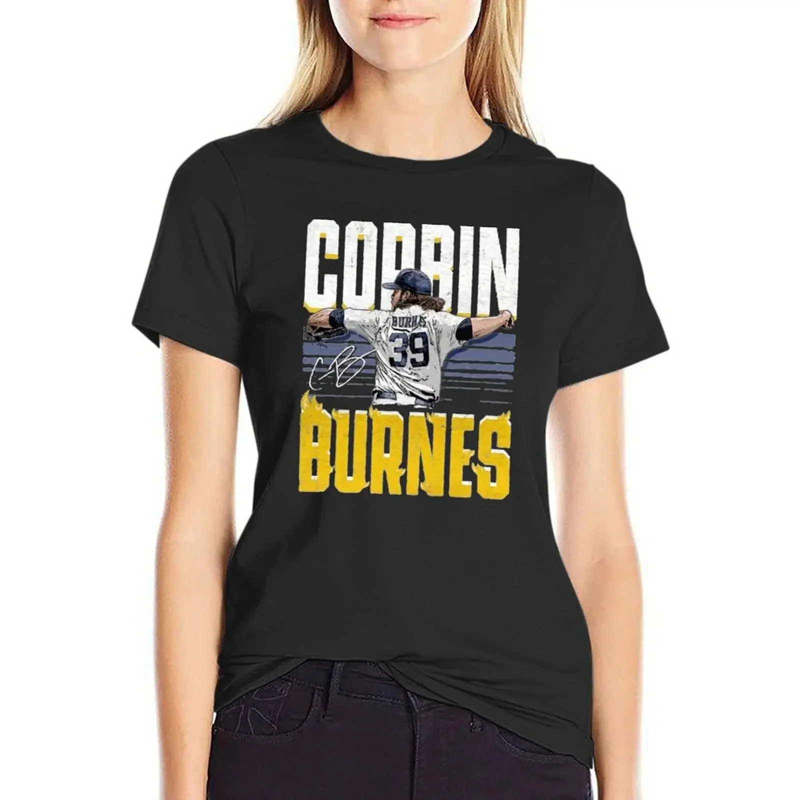 

Corbin Burnes T-Shirt sweat kawaii clothes animal print shirt for girls t shirts for Womens