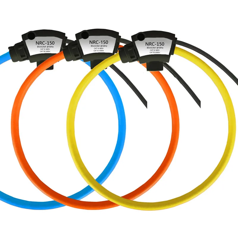 Flexible CT Current Clamp 100mV/kA Air-Cored Current Sensor Transformer Rogowski Coil With Cable Ties PLS-NRC