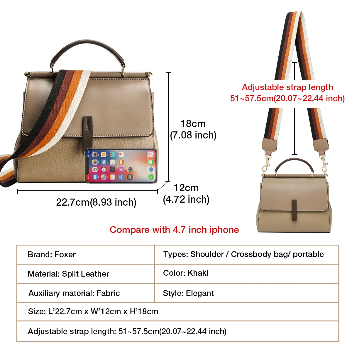 Split Leather Crossbody Shoulder Bag Office Handbag Women\'s Tote Middle Commuter Stylish Lady Messenger Bags Birthday Gift