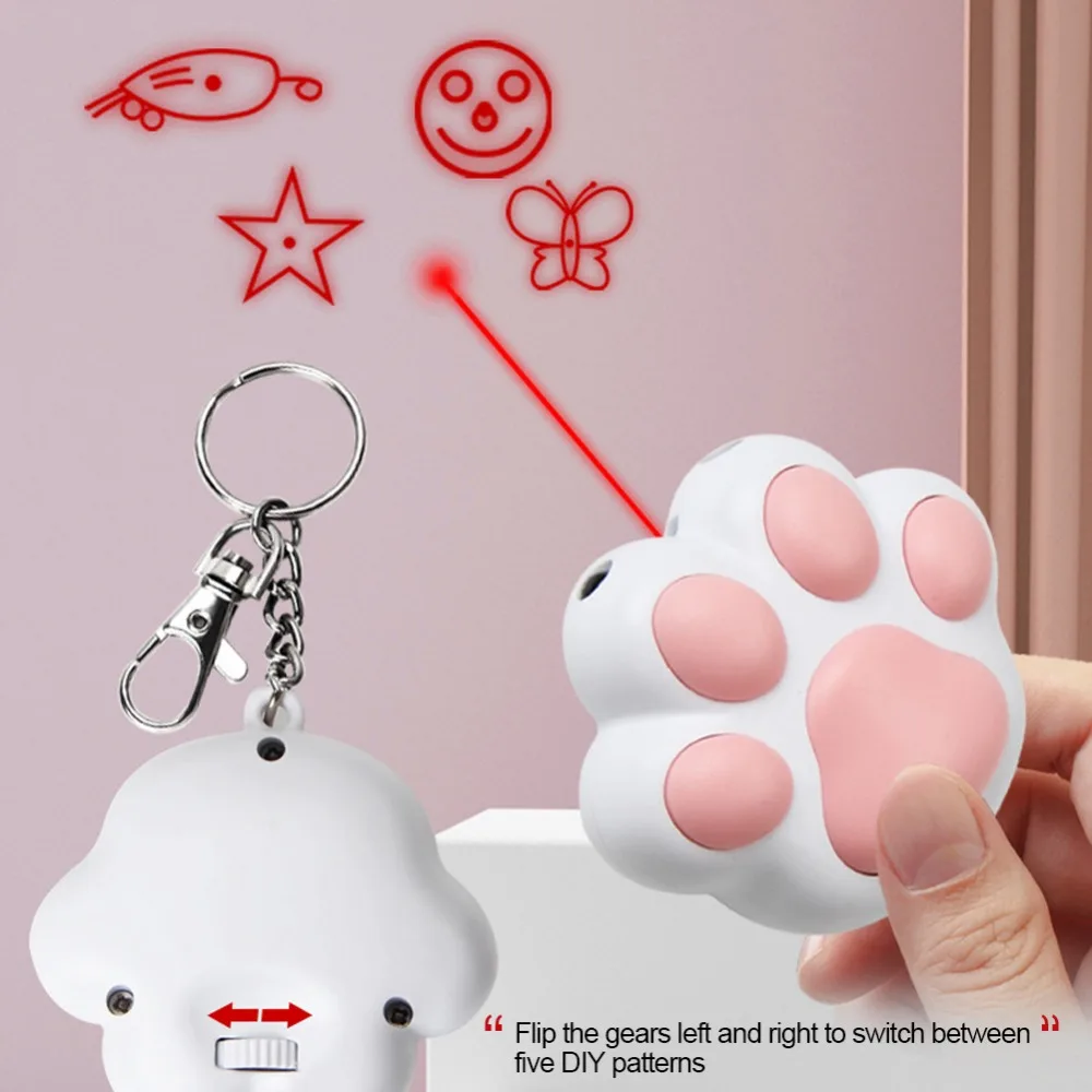 Pet Cat Laser Toys Rechargeable Multifunctional Cats Interactive Transform Pattern Kitten Training Laser Toy Dog Cat Accessories