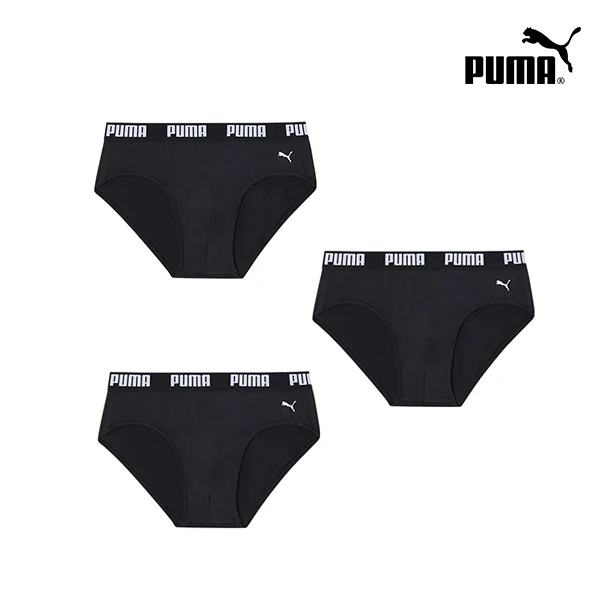 [Puma] Airosilver Antibacterial Male Brief Drawers underwear Black 3 Set