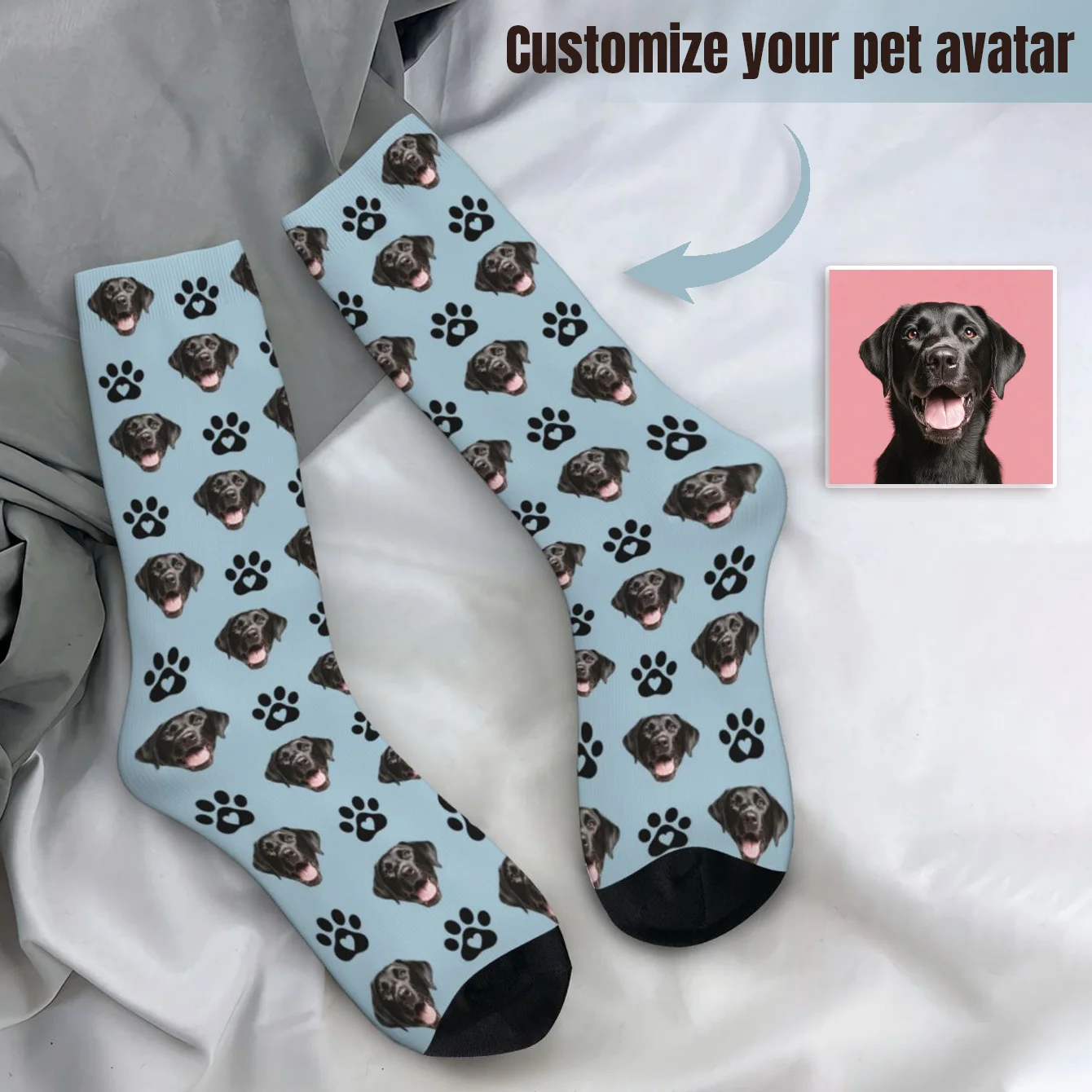 

Customized face-shaped socks Unisex customized socks Personalized picture socks Photo socks Customized socks as gifts
