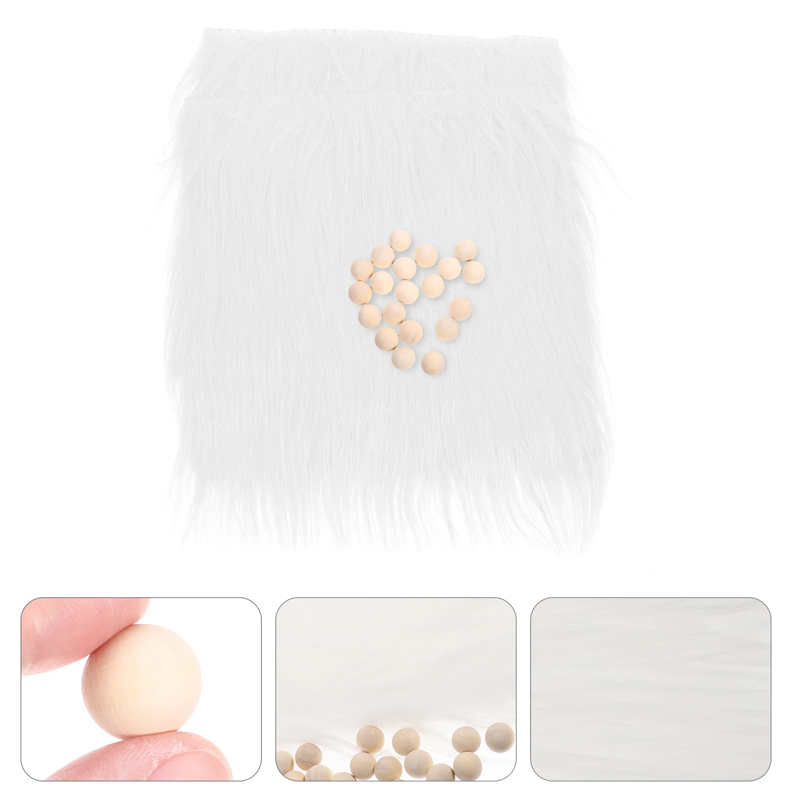 1 مجموعة عيد الميلاد وسادة الديكور فو مربع النسيج كرات الخشب لوازم الحرفية DIY بها بنفسك جنوم صنع الخياطة جنوم اللحى عدة