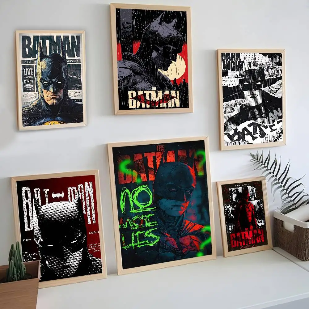 Pósteres clásicos de la película de dibujos animados B-BatmanS, póster de calidad HD, pintura artística para pared, estudio, decoración nórdica para el hogar