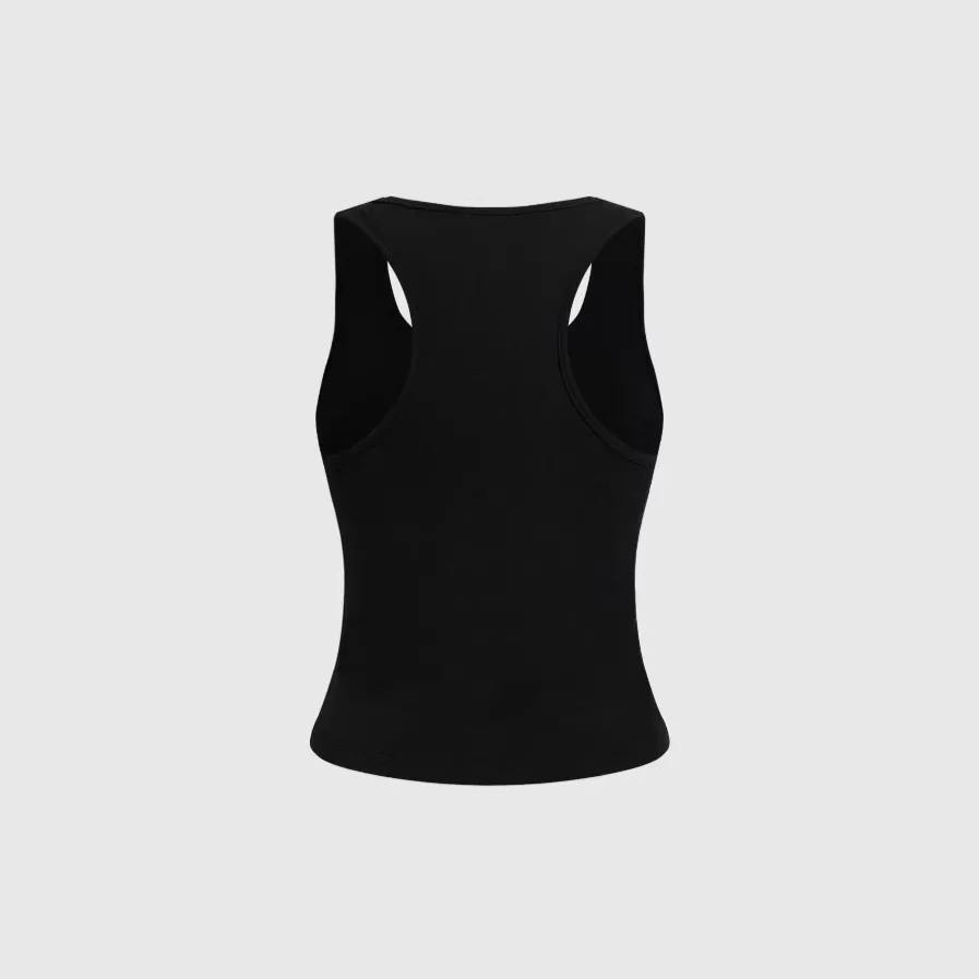 European and American Street Patch Short Sleeve round Neck Top Personality Dark Retro Women's Vest