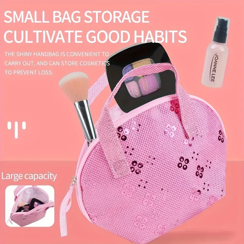 مجموعة مكياج كاذبة، مجموعة مستحضرات تجميل ألعاب غير سامة مكونة من 13 قطعة، مع لوحة ظلال عيون، أحمر شفاه، قضيب، حقيبة مكياج، عيد الميلاد #3