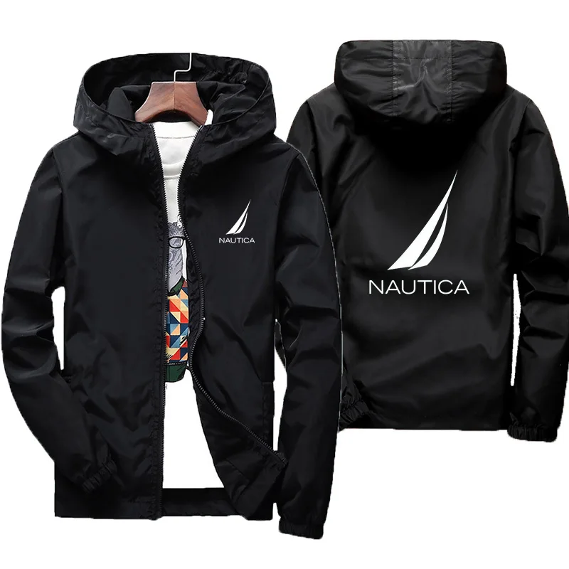Куртка-тренч Nautica с капюшоном для занятий спортом на открытом воздухе, тренировок, езды на мотоцикле, уличной моды