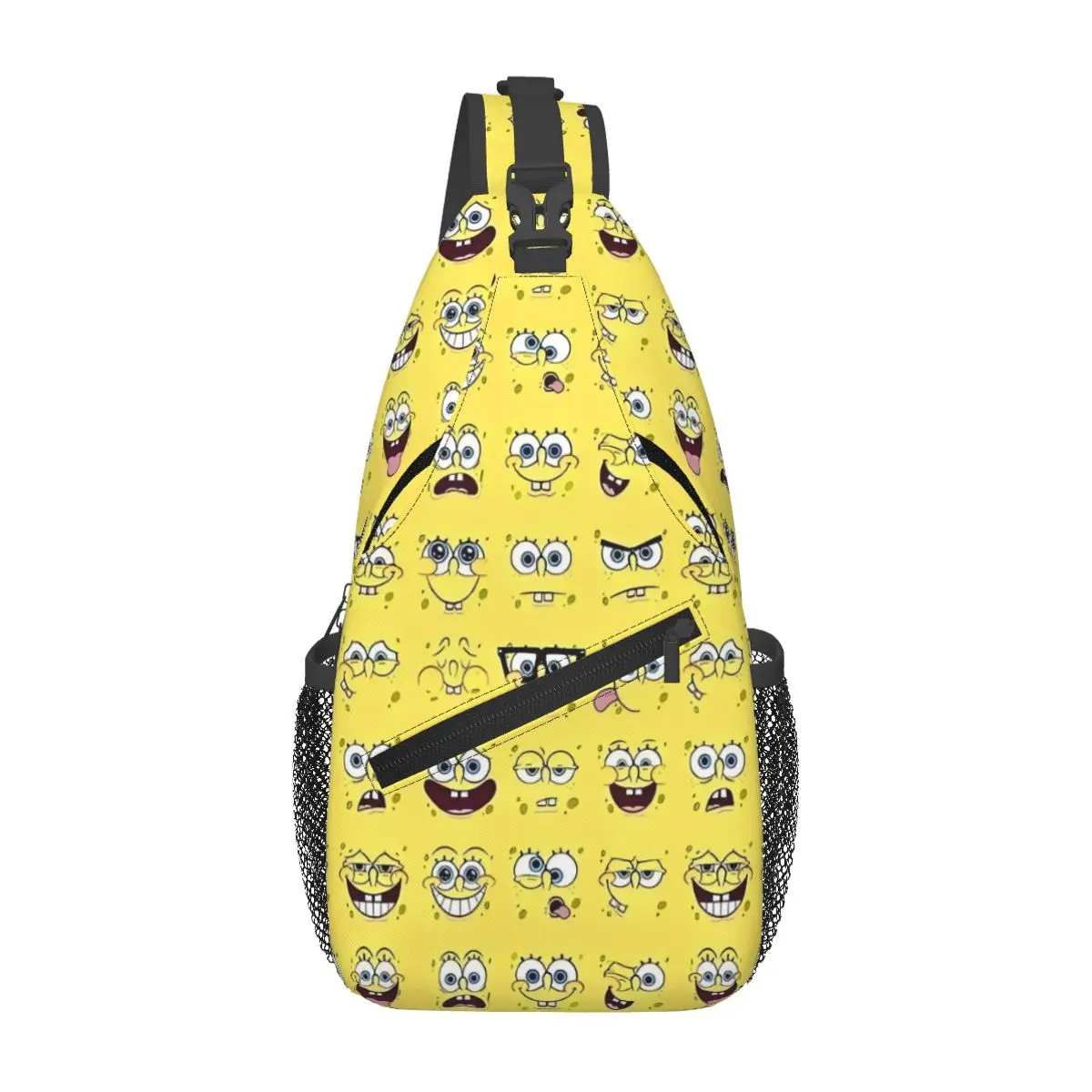 

Custom SpongeBobed Shoulder Backpack Men Women Casual Shoulder Chest Bags for For Traveling Hiking Cute Cartoon Sling Bag