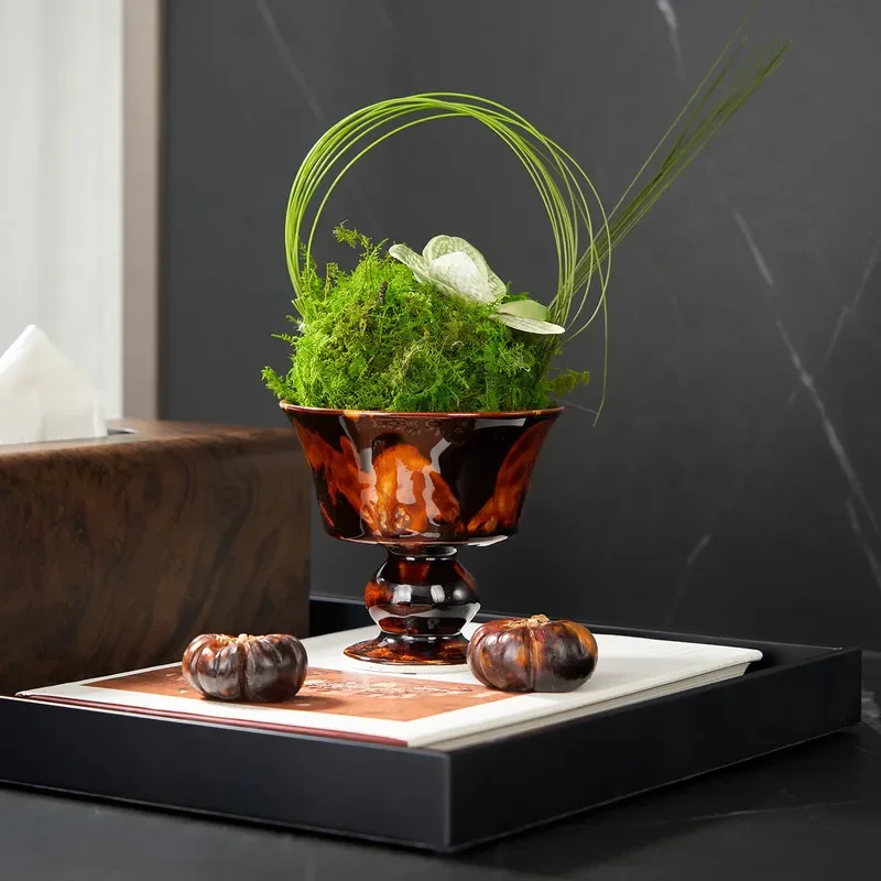 Luxury Preserved Moss Art Decor for Living Room TV Cabinet Entrance Hallway Modern Home Ornament High End Atmosphere
