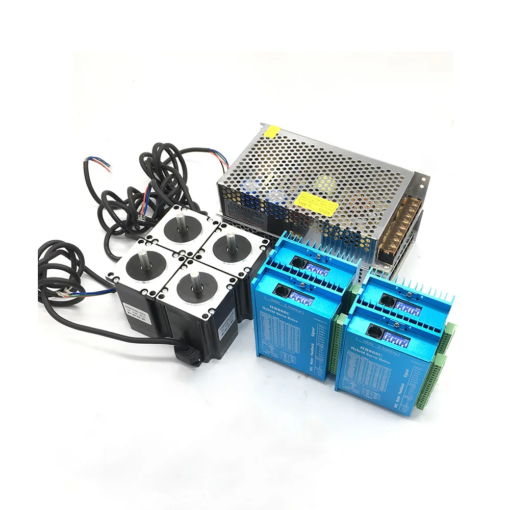Nema23 57mm Closed Loop Stepper Motor with Encoder HB808C Driver 1.2/2/3Nm 2 Phase Easy Servo Motor 1/2/3/4/5 Axis Kit