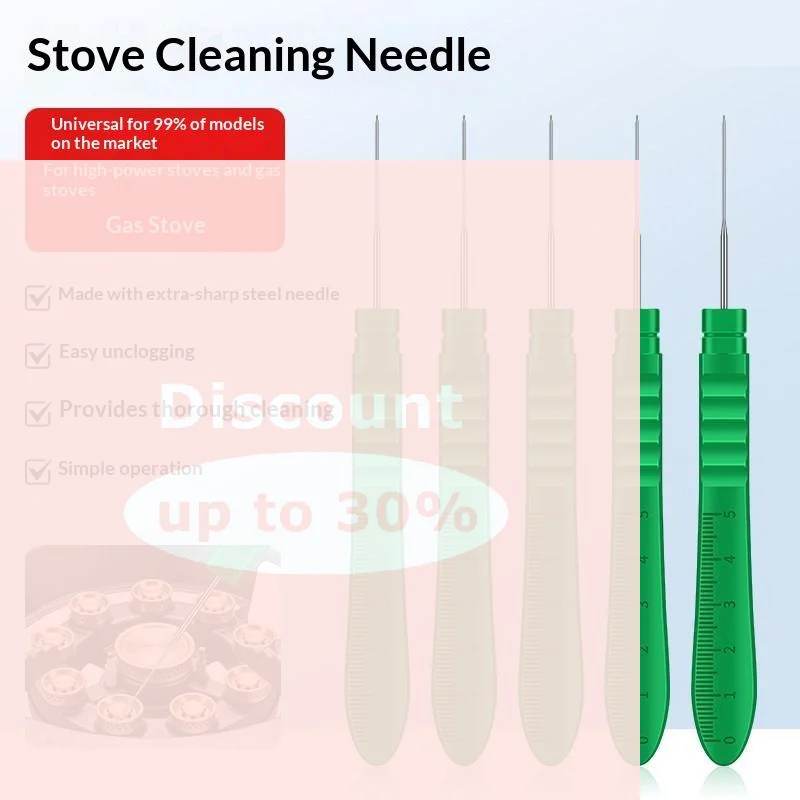 [5pcs Household Cleaning Needle For Stove Burner Household Stove Unclogging Needle Stove Hole Blockage Long Cleaning Needle]