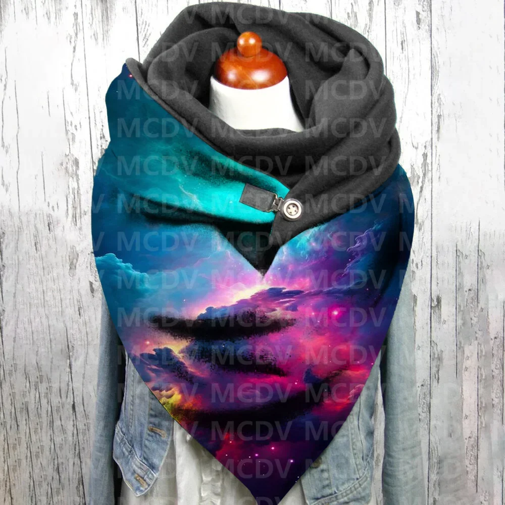 Galaxy 3D Printed Casual Scarf And Shawl for Women Warm and Comfortable Scarf 01