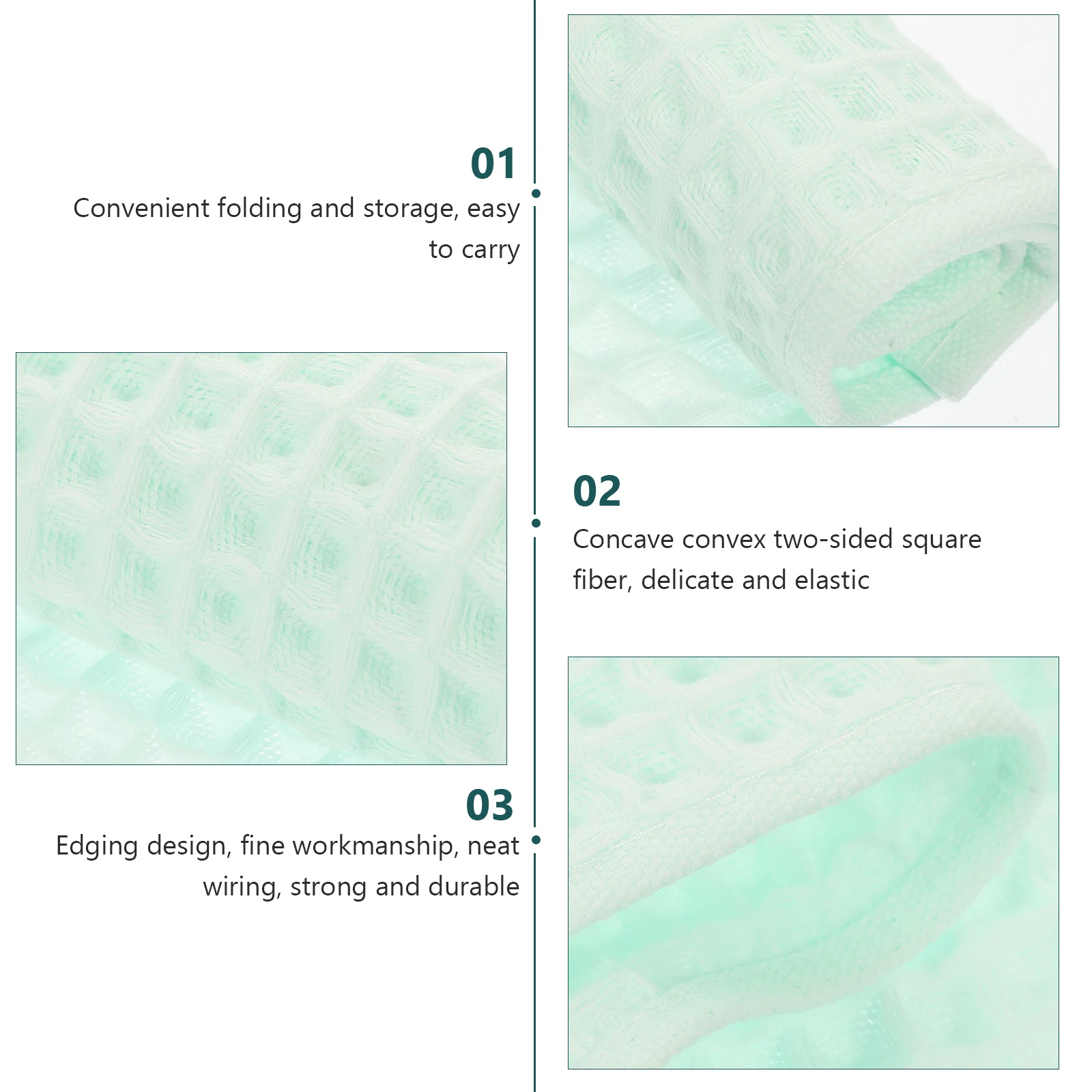 

3 Pcs Pure Cotton Face Towels Soft Large Size Quick Dry Bath Spa Hotel Gym Waffle Weave Absorbent Bathroom Essentials