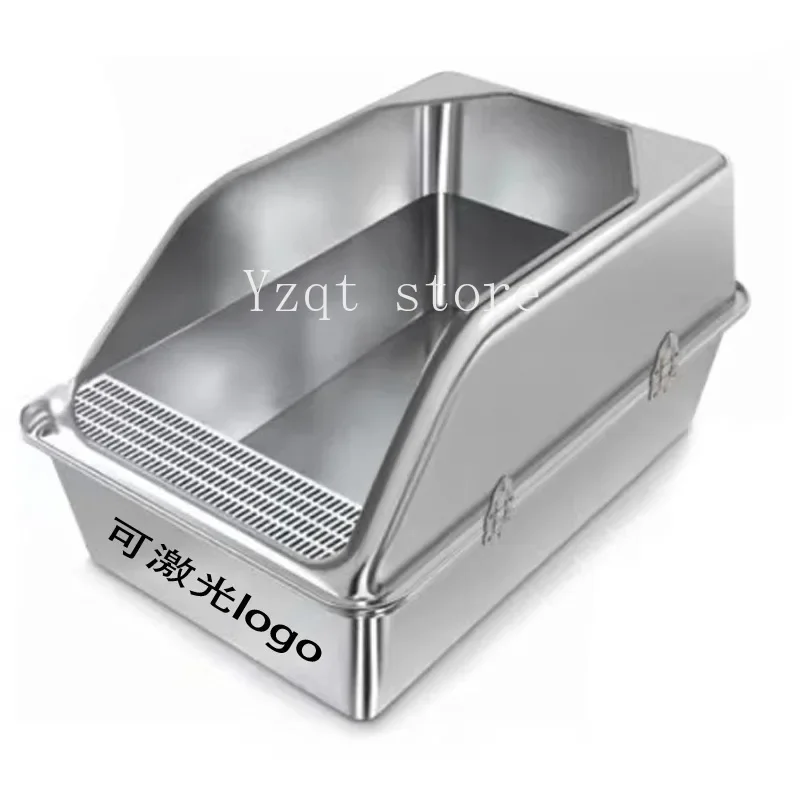 

Extra thick stainless steel cat litter basin with handle commercial large dining basin with handle rectangular flat bottom