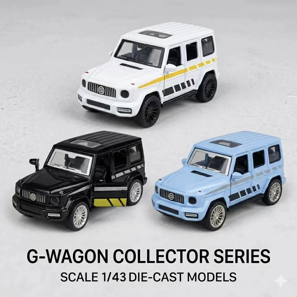 (Corrugated Box) 1/43 Scale Off-Road and SUV Style Toy Cars, Die-Cast Metal, Boy's Toy, Exquisite Gift.